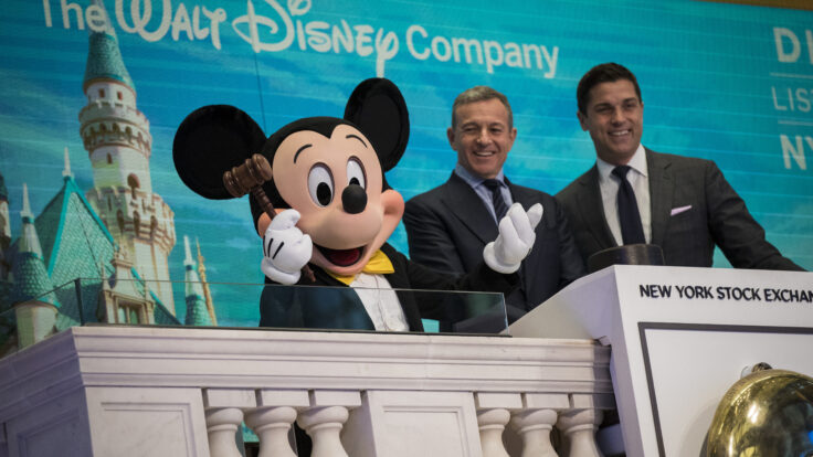 Bob Iger Rings Opening Bell At NY Stock Exchange