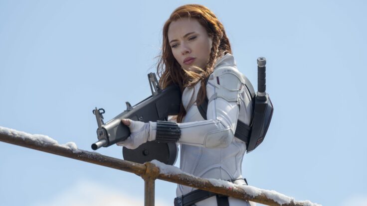 Scarlett Johansson in a scene of Black Widow