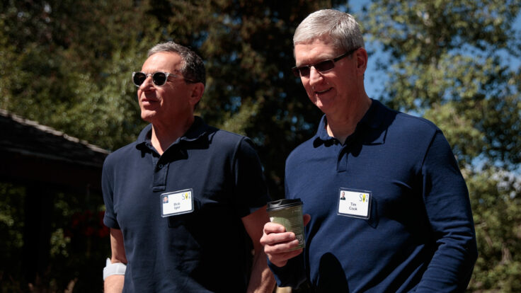 Bob Iger and Tim Cook