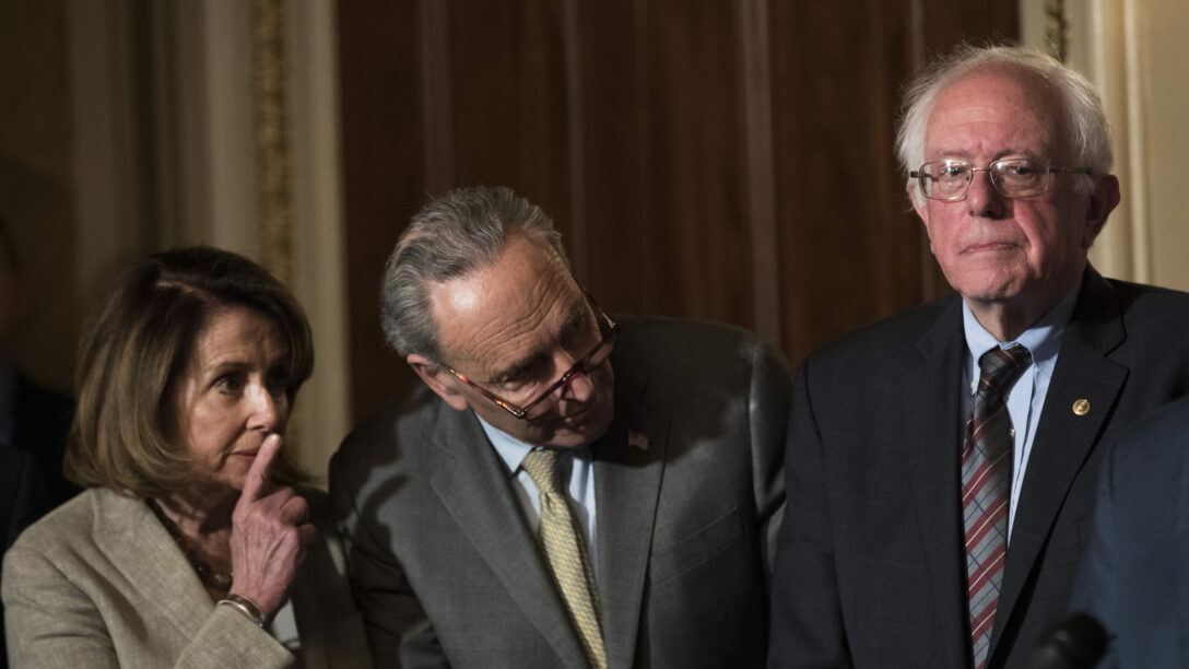 Nancy Pelosi, Chuck Schumer, Bernie Sanders