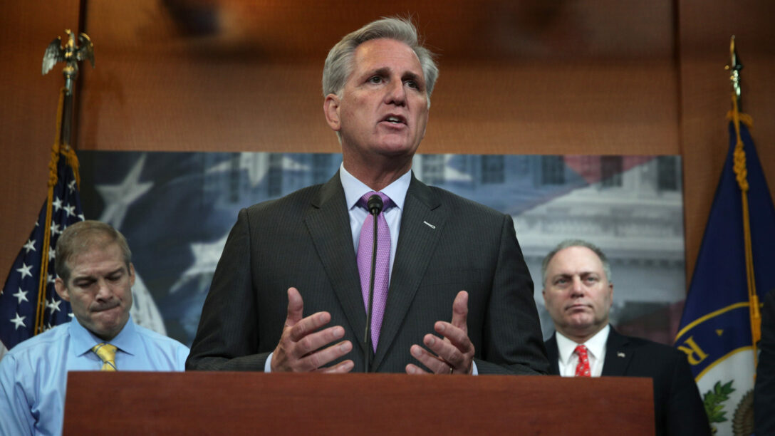 House Republican Leadership Holds Press Conference Day After Impeachment Inquiry Is Announced
