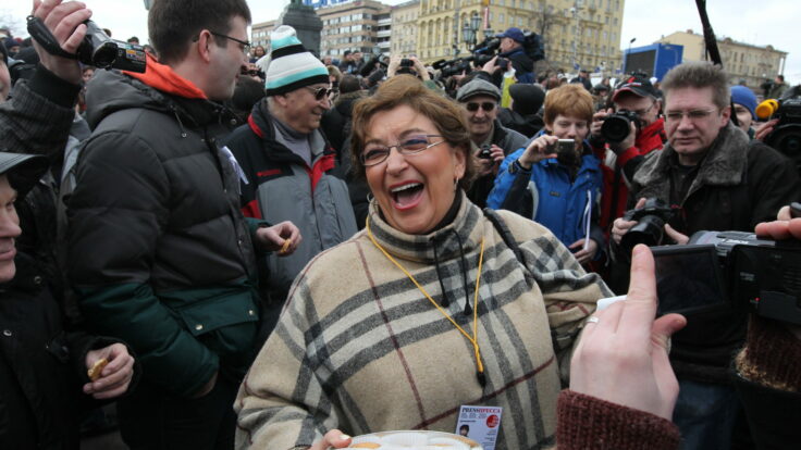 Russian opposition activist and journalist Yevgenia Albats