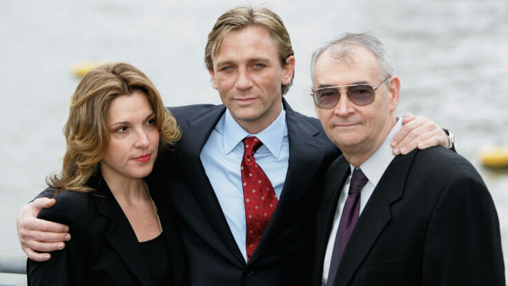 Daniel Craig with Barbara Broccoli and Michael G. Wilson.