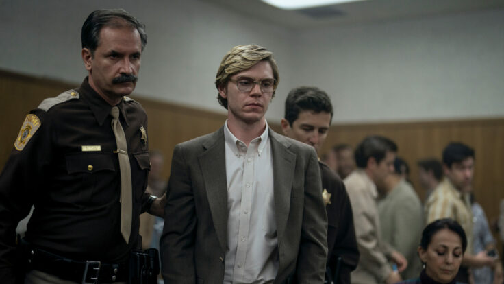 Evan Peters as Jeffrey Dahmer in Dahmer - Monster: The Jeffrey Dahmer Story.