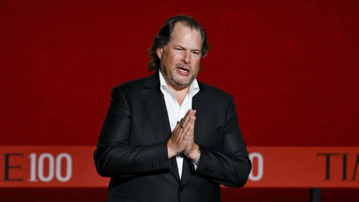 Elliott Management has announced a multi-billion dollar position in Salesforce. Should co-C.E.O. Marc Benioff be worried?