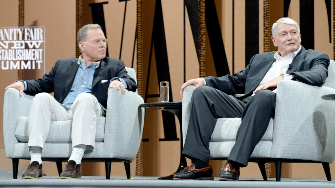 WBD C.E.O. David Zaslav and chairman of Liberty Media John Malone.