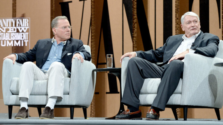 WBD C.E.O. David Zaslav and chairman of Liberty Media John Malone.
