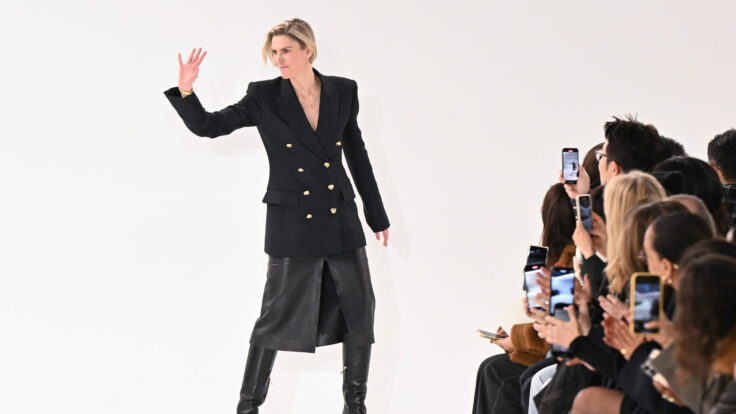 Gabriela Hearst walks the runway during the Chloé Womenswear Fall Winter 2023/2024 show.
