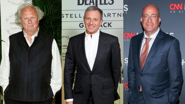 Graydon Carter, Bob Iger, and Jeff Zucker.