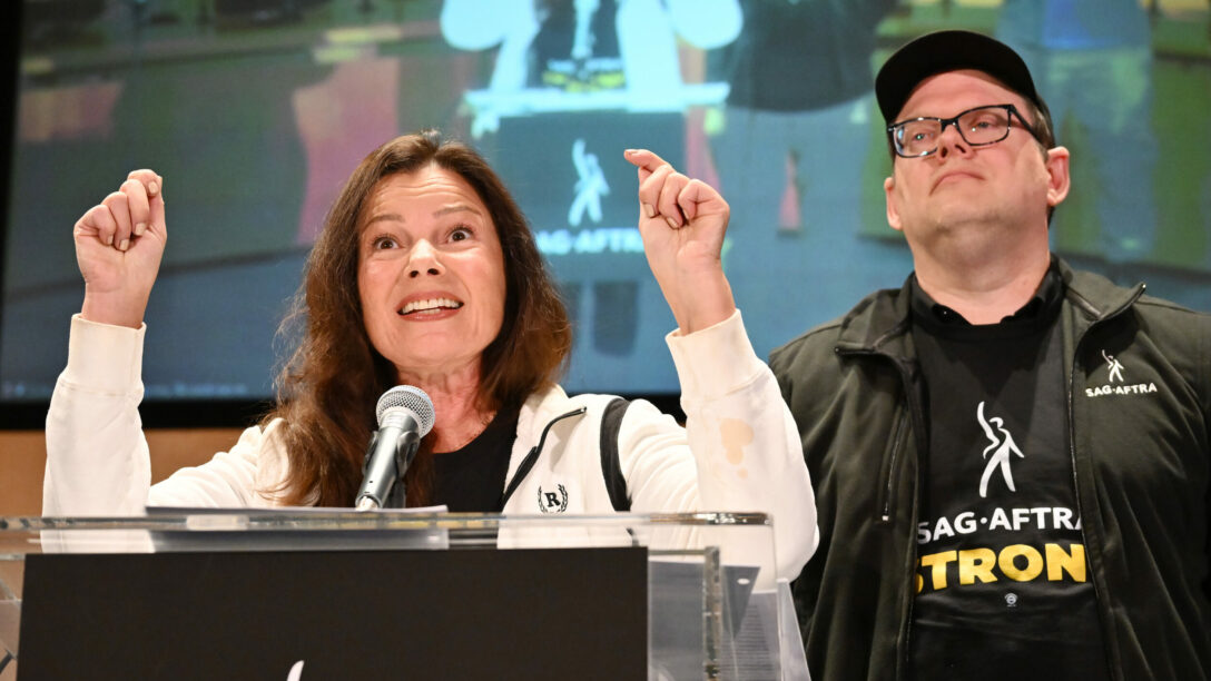 SAG-AFTRA president Fran Drescher and chief negotiator Duncan Crabtree-Ireland.