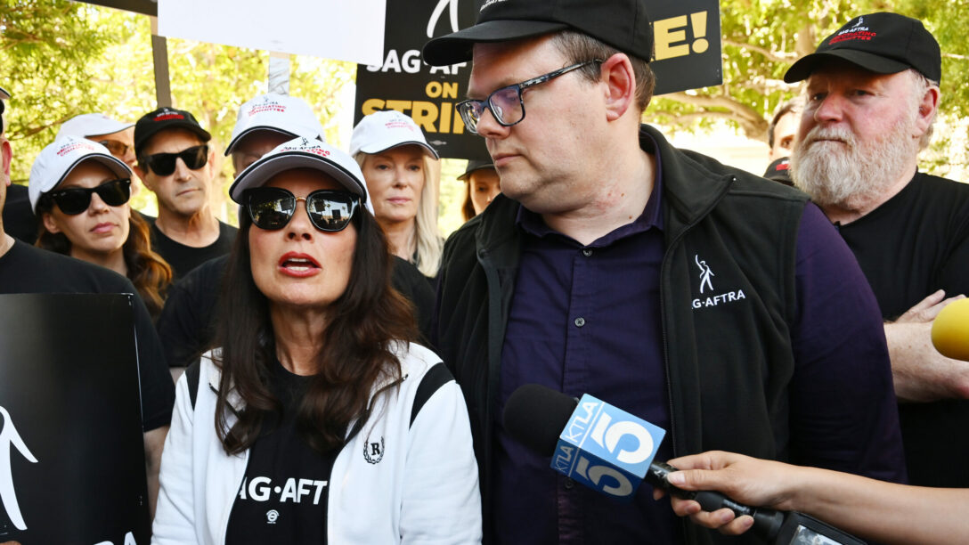 SAG-AFTRA president Fran Drescher and national executive director Duncan Crabtree-Ireland.