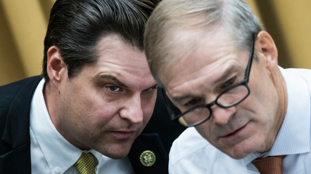 In response to would-be speaker Jim Jordan’s reported openness to linking Ukraine and Israel aid, Matt Gaetz jumped in to say the two should be considered separately.