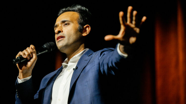By July and August, when he went viral for karaoke-rapping Eminem at the Iowa State Fair, Ramaswamy was basking in the glow of newfound political fame.
