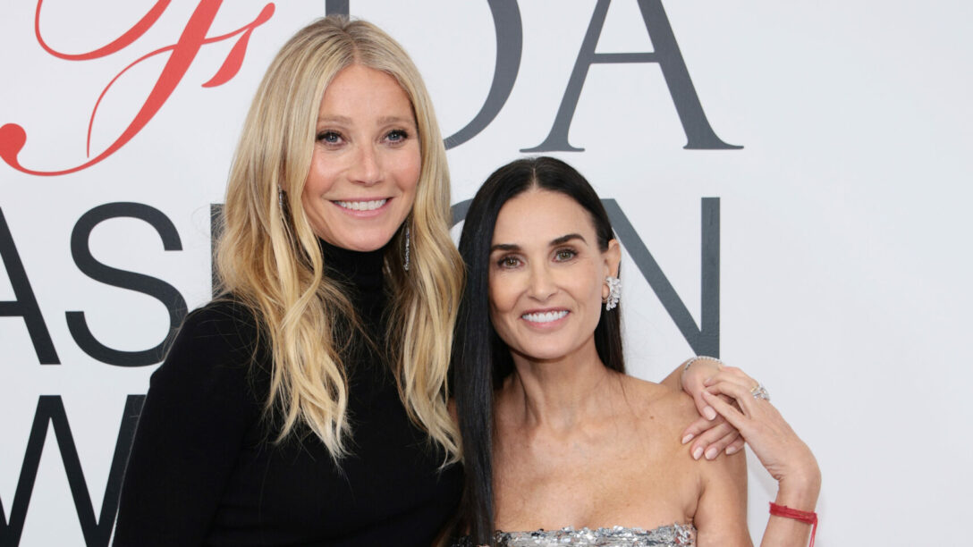 Demi Moore presented an innovation award to Gwyneth Paltrow at the CFDAs.