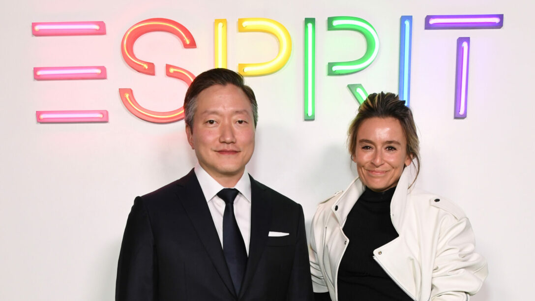 Espirit C.E.O. William Pak alongside global chief brand officer, Ana Andjelic.