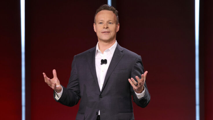 Chris Licht emerged at the event under the banner of his own company, Licht Media.