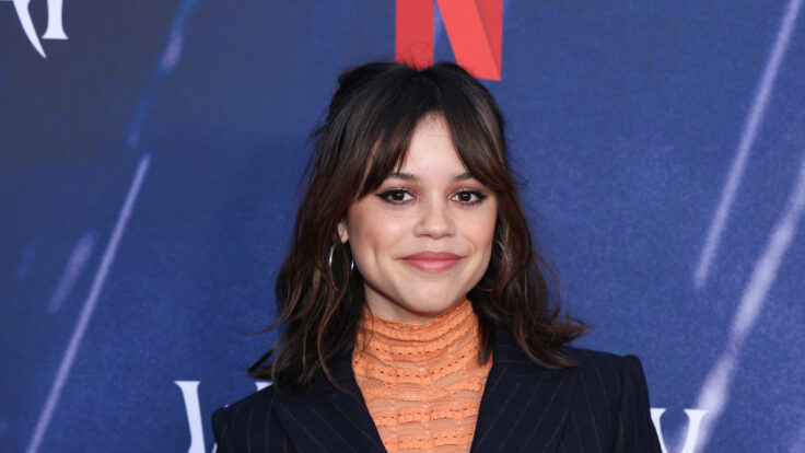 Jenna Ortega at the photo call for "Wednesday" held at Hollywood Forever Cemetery on April 29, 2023 in Los Angeles, California.