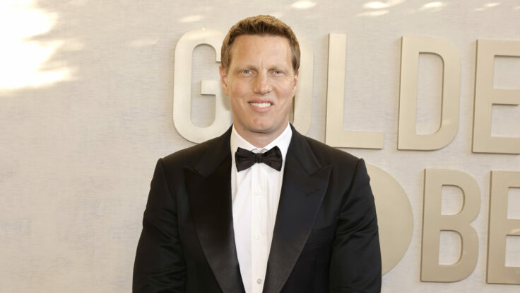 Skydance Media C.E.O. David Ellison attends the 81st Annual Golden Globe Awards at The Beverly Hilton on January 7, 2024.