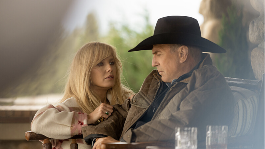 Kevin Coster and Kelly Reilly in Yellowstone.