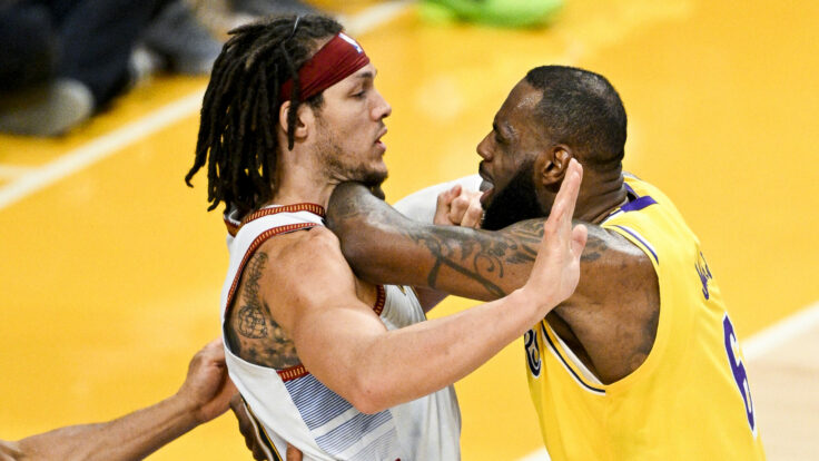 nba lakers nuggets lebron james