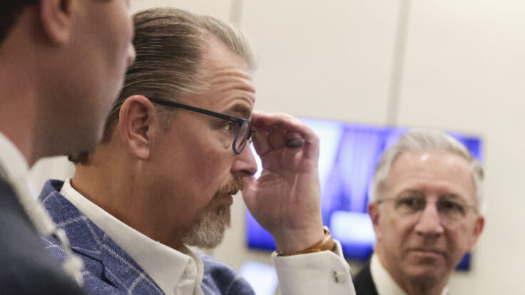 Jeff Roe, campaign manager for Senator Ted Cruz, smiles during a Bloomberg Politics interview in Des Moines, Iowa.