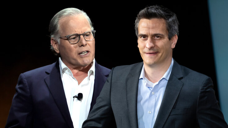 A composite of David Zaslav and Gunnar Wiedenfels