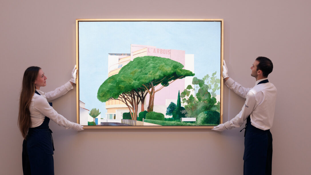 The David Hockney that sold at Sotheby’s in London.