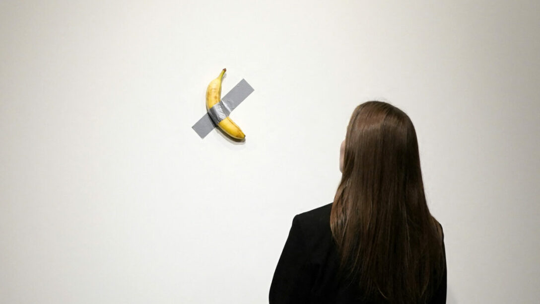 Maurizio Cattelan "Comedian" duct-taped Banana