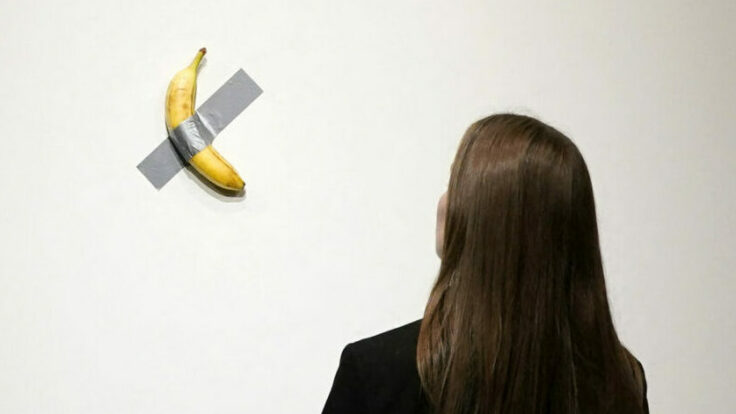 Maurizio Cattelan "Comedian" duct-taped Banana
