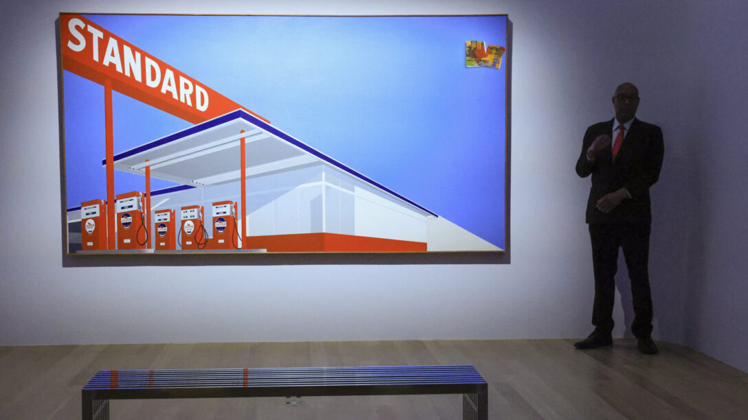 Ed Ruscha Standard Station, Ten-Cent Western Being Torn in Half