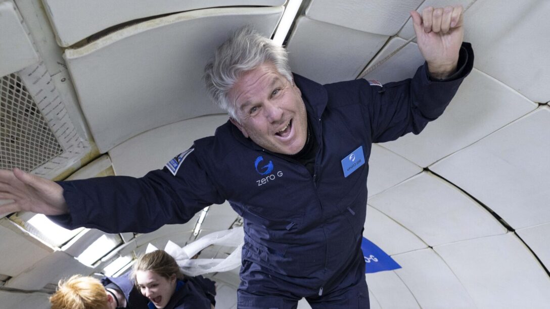 William D. Cohan on a Zero G no gravity flight