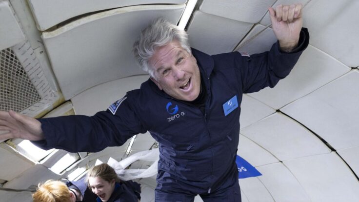 William D. Cohan on a Zero G no gravity flight