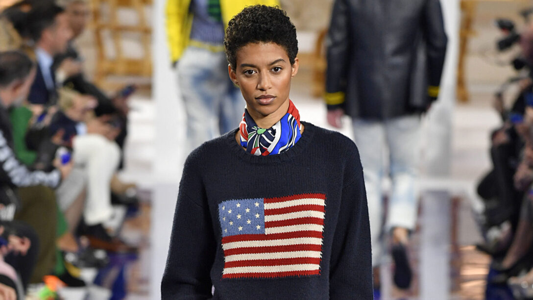 Ralph Lauren runway american flag sweater