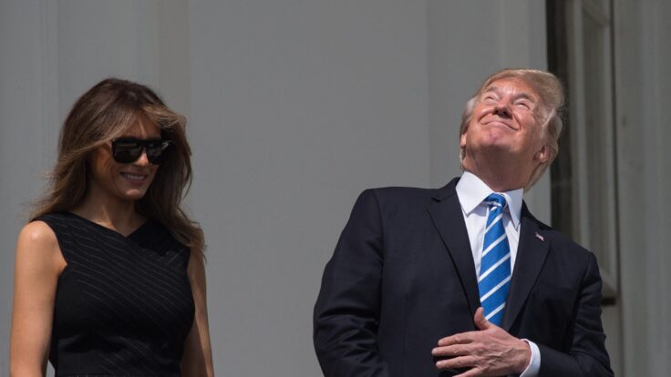 trump melania eclipse